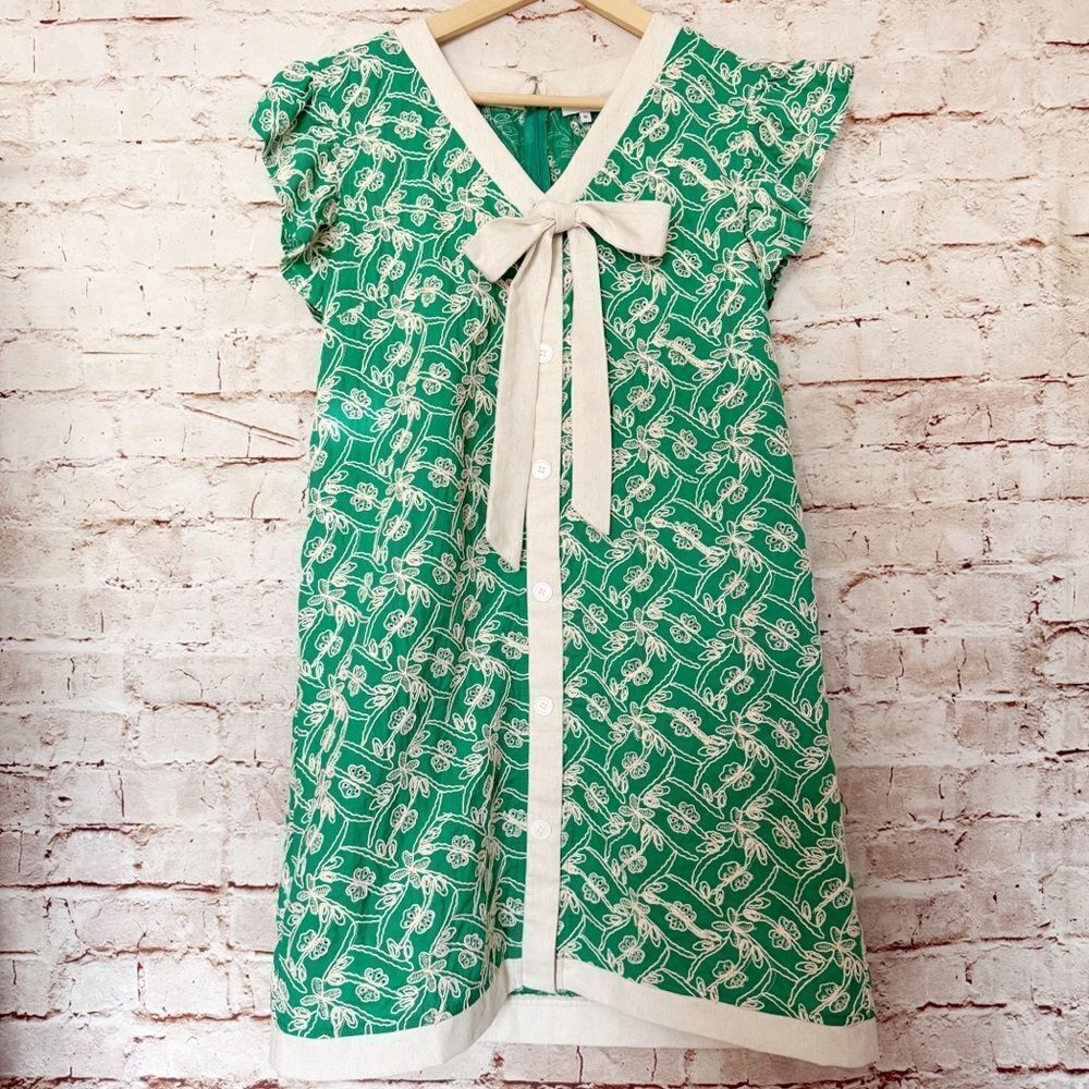 Voy floral embroidered shift dress